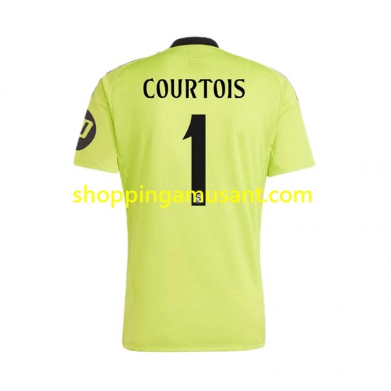 Maillot de Foot Real Madrid COURTOIS 1 Gardien Homme Neutre 2024-2025 Manche Courte