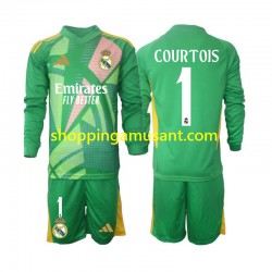 Maillot de Foot Real Madrid Thibaut Courtois 1 Gardien Enfant Neutre 2024-2025 Manche Longue