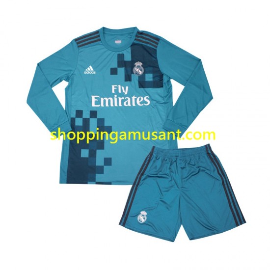 Maillot de Foot Real Madrid 2017 Rétro Enfant Neutre Manche Longue