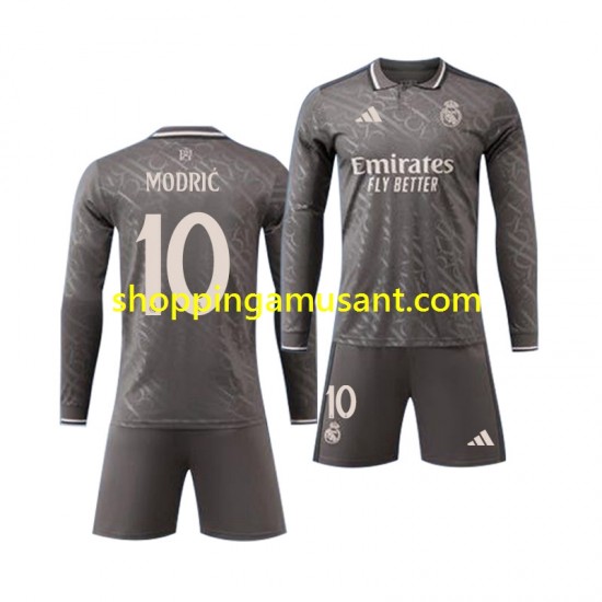 Maillot de Foot Real Madrid Modrić Luka 10 Enfant Neutre 2024-2025 Manche Longue