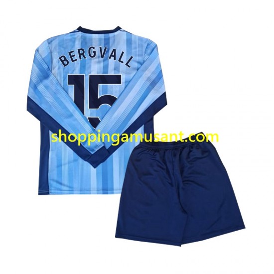 Maillot de Foot Tottenham Spurs Bergvall 15 Enfant Extérieur 2024-2025 Manche Longue