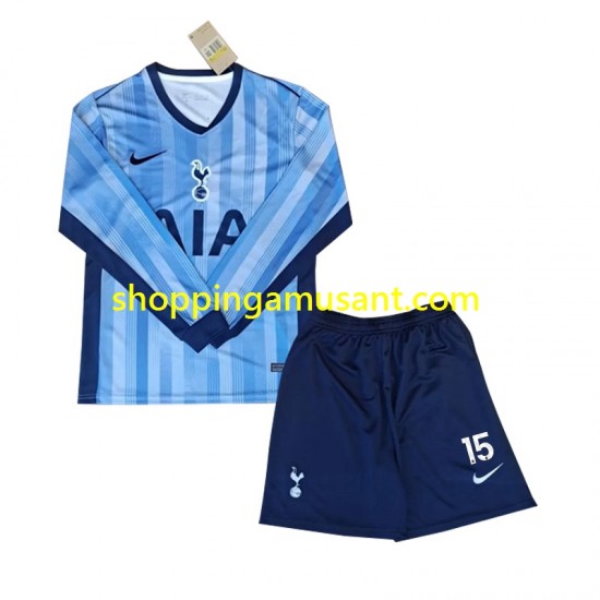 Maillot de Foot Tottenham Spurs Bergvall 15 Enfant Extérieur 2024-2025 Manche Longue