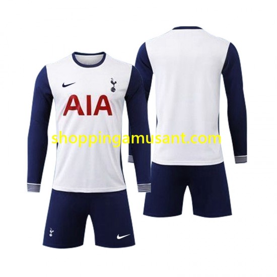Maillot de Foot Tottenham Spurs Enfant Domicile 2024-2025 Manche Longue