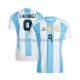 Maillot de Foot Argentine Julian Alvarez 9 Homme Domicile 2024 Manche Courte