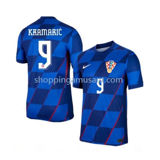 Maillot de Foot Croatie Andrej Kramaric 9 Homme Extérieur Euro 2024 Manche Courte