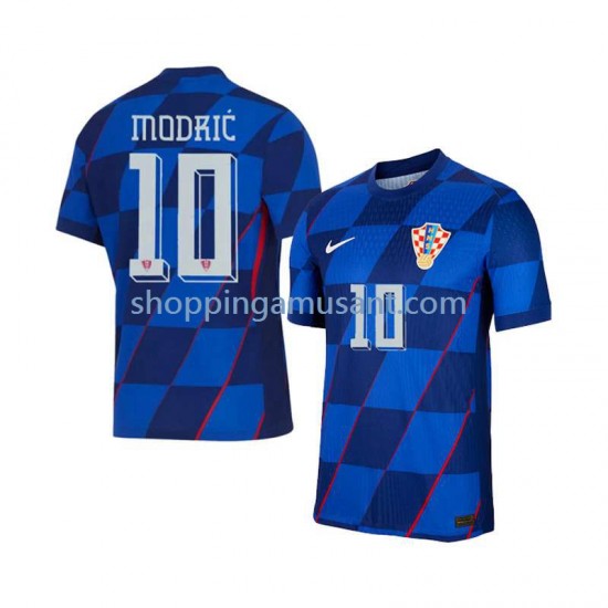 Maillot de Foot Croatie Modrić 10 Homme Extérieur Euro 2024 Manche Courte