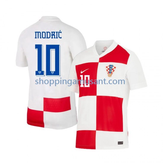 Maillot de Foot Croatie Modrić 10 Homme Domicile Euro 2024 Manche Courte