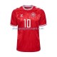 Maillot de Foot Danemark Eriksen 10 Homme Domicile Euro 2024 Manche Courte