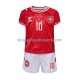 Maillot de Foot Danemark Eriksen 10 Enfant Domicile Euro 2024 Manche Courte
