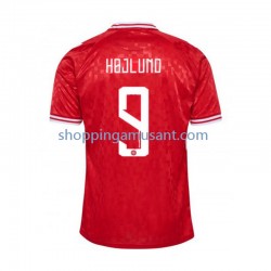Maillot de Foot Danemark Hojlund 9 Homme Domicile Euro 2024 Manche Courte