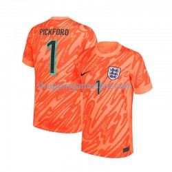Maillot de Foot Angleterre Pickford 1 Gardien Homme Domicile Euro 2024 Manche Courte