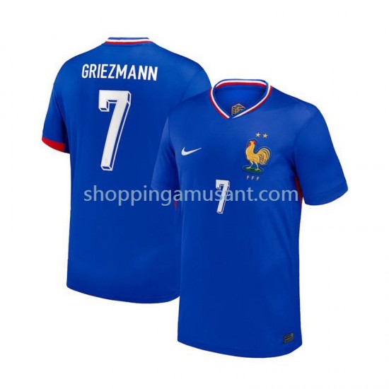 Maillot de Foot France Antoine Griezmann 7 Homme Domicile Euro 2024 Manche Courte