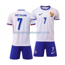 Maillot de Foot France Antoine Griezmann 7 Enfant Extérieur Euro 2024 Manche Courte