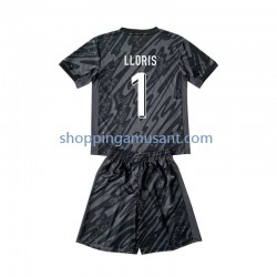 Maillot de Foot France Hugo Lloris 1 Gardien Enfant Extérieur Euro 2024 Manche Courte