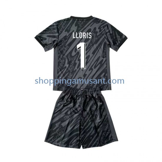 Maillot de Foot France Hugo Lloris 1 Gardien Enfant Extérieur Euro 2024 Manche Courte