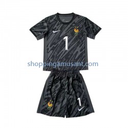 Maillot de Foot France Hugo Lloris 1 Gardien Enfant Extérieur Euro 2024 Manche Courte