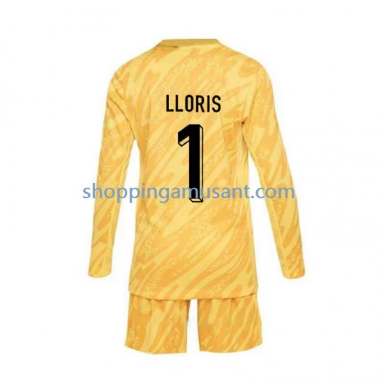 Maillot de Foot France Hugo Lloris 1 Gardien Enfant Domicile Euro 2024 Manche Longue