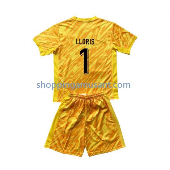 Maillot de Foot France Hugo Lloris 1 Gardien Enfant Domicile Euro 2024 Manche Courte