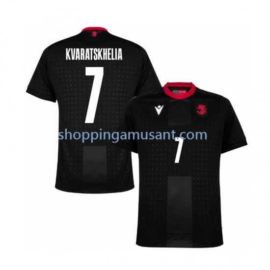 Maillot de Foot Georgia Kvaratskhelia 7 Homme Extérieur Euro 2024 Manche Courte