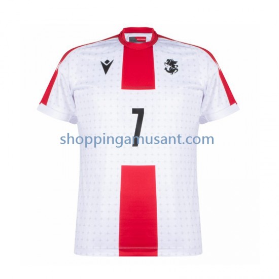 Maillot de Foot Georgia Kvaratskhelia 7 Homme Domicile Euro 2024 Manche Courte