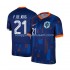 Maillot de Foot Pays-Bas Frenkie de Jong 21 Homme Extérieur Euro 2024 Manche Courte