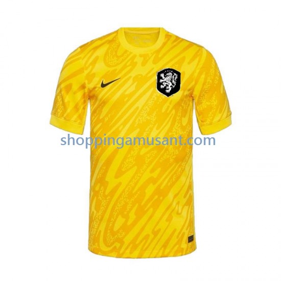 Maillot de Foot Pays-Bas Gardien Homme Extérieur Euro 2024 Manche Courte