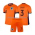 Maillot de Foot Pays-Bas Matthijs de Ligt 3 Enfant Domicile Euro 2024 Manche Courte