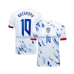 Maillot de Foot Norvège Martin Odegaard 10 Homme Extérieur 2024 Manche Courte