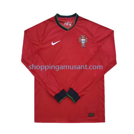 Maillot de Foot Portugal Homme Domicile Euro 2024 Manche Longue
