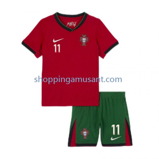 Maillot de Foot Portugal Joao Felix 11 Enfant Domicile Euro 2024 Manche Courte