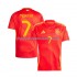 Maillot de Foot Espagne Alvaro Morata 7 Homme Domicile Euro 2024 Manche Courte