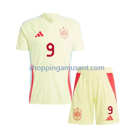 Maillot de Foot Espagne Gavi 9 Enfant Extérieur Euro 2024 Manche Courte