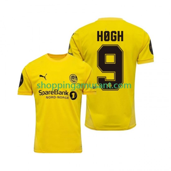 Maillot de Foot FK Bodø/Glimt Kasper Hogh 9 Homme Domicile 2025 Manche Courte