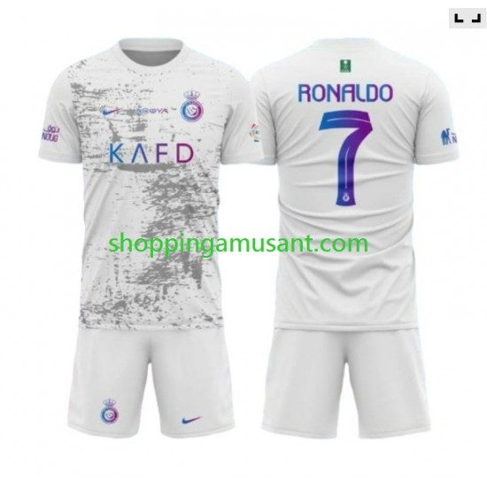 Maillot de Foot Al-Nassr Ronaldo 7 Enfant Neutre 2023-2024 Manche Courte