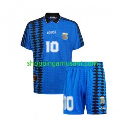 Maillot de Foot Argentine MARADONA 10 Rétro Enfant Extérieur 1994 Manche Courte