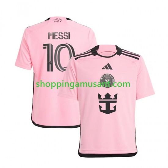 Maillot de Foot InterMiami Lionel Messi 10 Homme Domicile 2024 Manche Courte