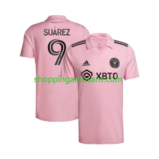 Maillot de Foot InterMiami Suárez Luis 9 Homme Domicile 2023-2024 Manche Courte