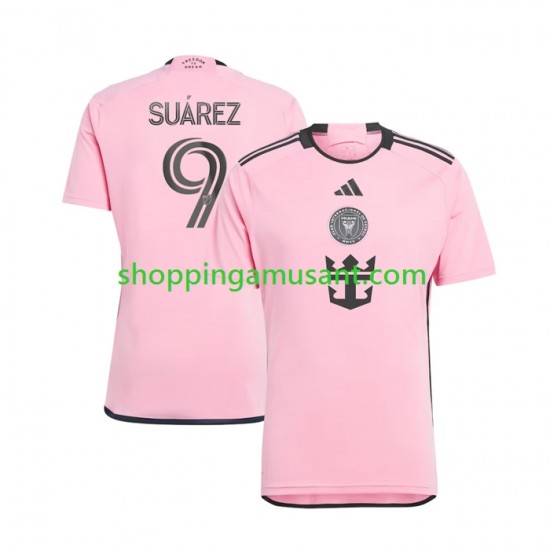 Maillot de Foot InterMiami Suárez Luis 9 Homme Domicile 2024 Manche Courte