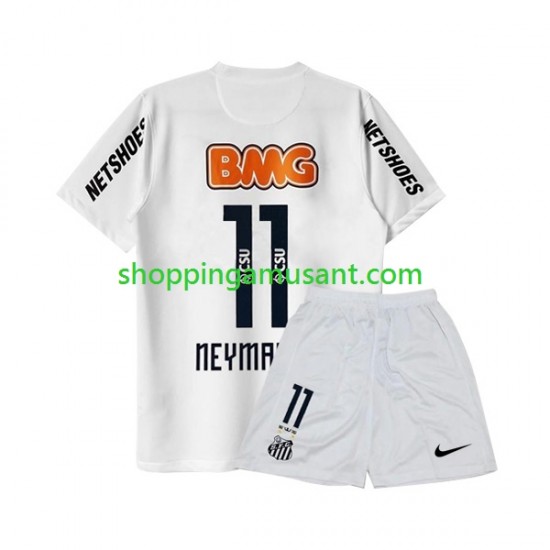 Maillot de Foot Santos FC Neymar JR 11 -2012 Rétro Enfant Domicile 2011 Manche Courte