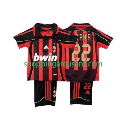 AC Milan KAKA 22 -2007 Rétro Enfant Domicile 2006 Manche Courte Maillot de Foot