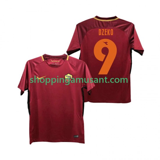 AS Rome DZEKO 9 2017-2018 Rétro Homme Domicile Manche Courte Maillot de Foot