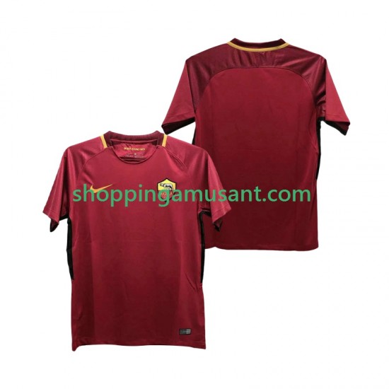 AS Rome 2017-2018 Rétro Homme Domicile Manche Courte Maillot de Foot