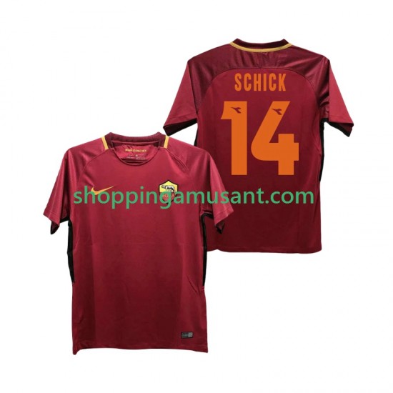 AS Rome SCHICK 14 2017-2018 Rétro Homme Domicile Manche Courte Maillot de Foot