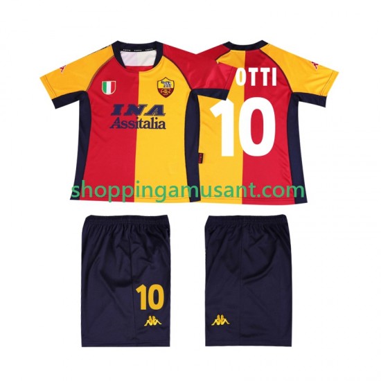 AS Rome TOTTI 10 2001 Rétro Enfant Domicile Manche Courte Maillot de Foot