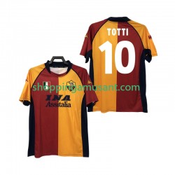 AS Rome Totti 10 2000-2001 Rétro Homme Domicile Manche Courte Maillot de Foot
