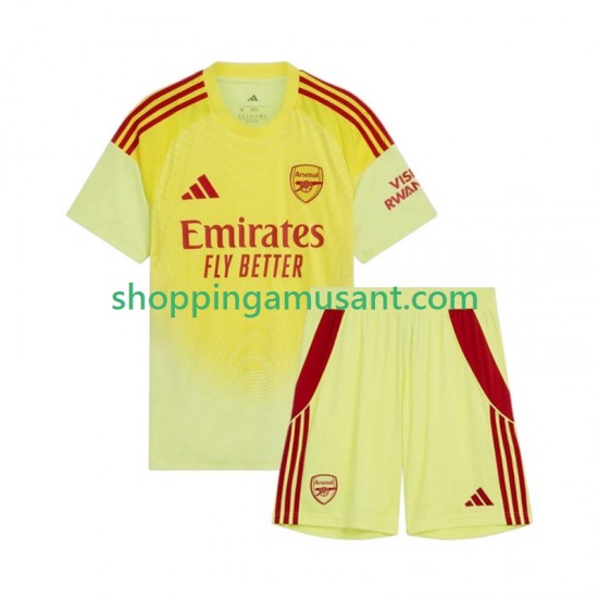 Arsenal Gardien Enfant Domicile 2025-2026 Manche Courte Maillot de Foot