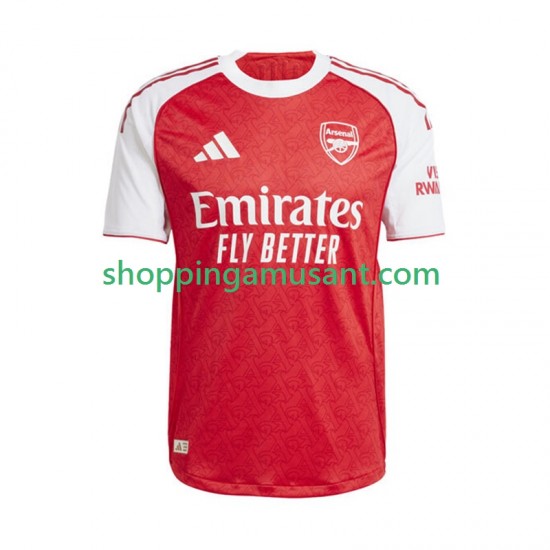 Arsenal Homme Domicile 2025-2026 Manche Courte Maillot de Foot