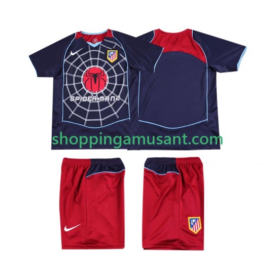 Atlético Madrid 2005 Rétro Enfant Extérieur 2004 Manche Courte Maillot de Foot