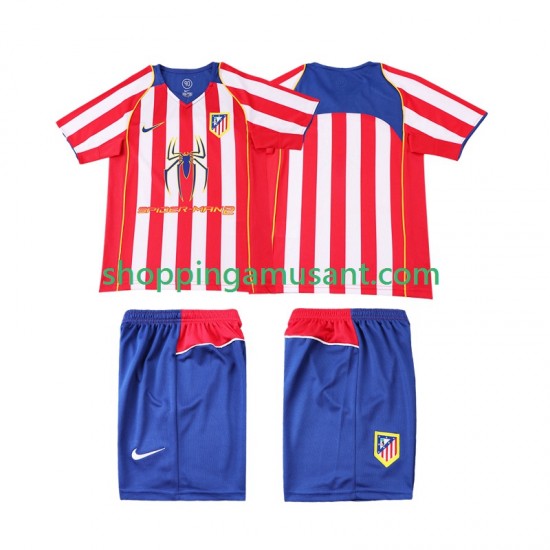 Atlético Madrid 2005 Rétro Enfant Domicile 2004 Manche Courte Maillot de Foot
