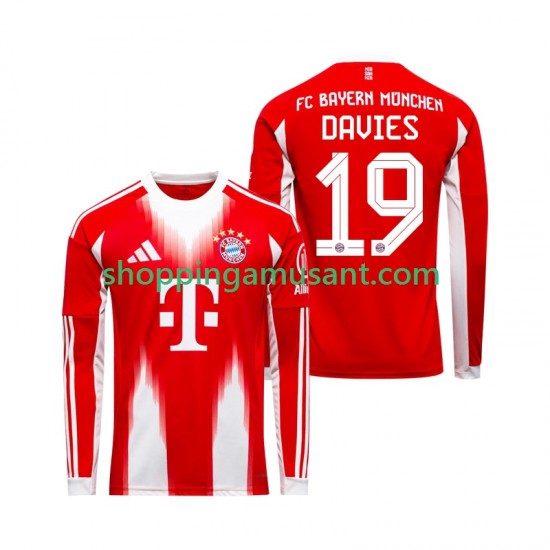 Bayern Munich Alphonso Davies 19 Homme Domicile 2025-2026 Manche Longue Maillot de Foot
